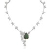24,34 Ct. Diamond Emerald Necklace